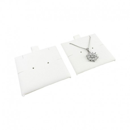 Taco blanco para pendientes, colgante o pulsera de joyería, bisutería 62x62 mm T-M1