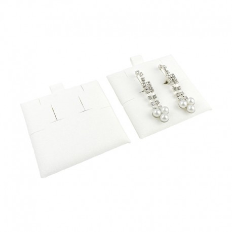 Taco blanco para pendientes omega, colgante o pulsera de joyería, bisutería 62x62 mm T-M2