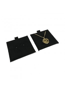 Taco negro para pendientes, colgante o pulsera de joyería, bisutería 62x62 mm T-M1
