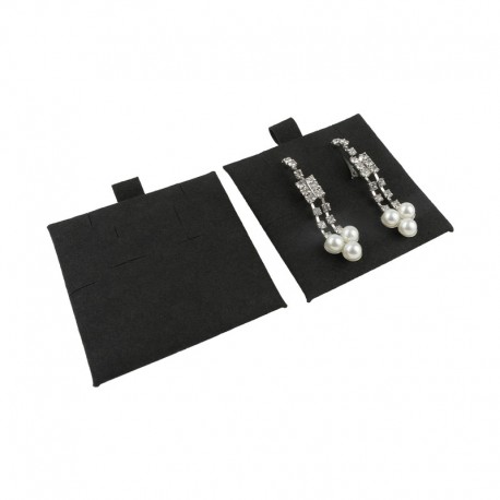 Taco negro para pendientes omega, colgante o pulsera de joyería, bisutería 62x62 mm T-M2