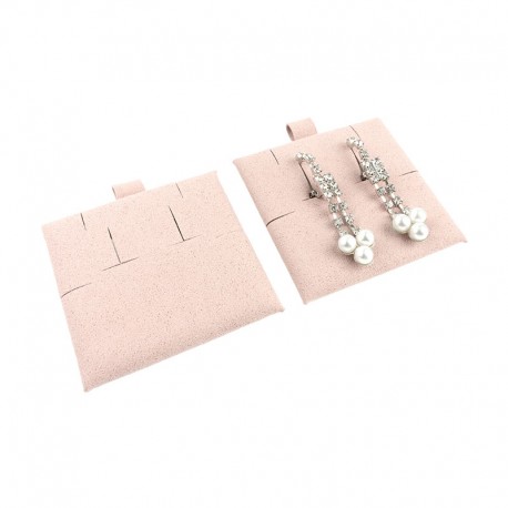 Taco rosa empolvado para pendientes omega, colgante o pulsera de joyería, bisutería 62x62 mm T-M2