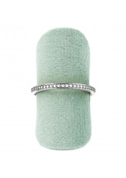 Expositor forrado en velvet aguamarina para anillo o sortija de joyeria bisuteria y joyas