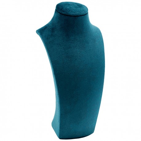 Peto forrado en velvet azul para colgante o collar de joyeria bisuteria y joyas
