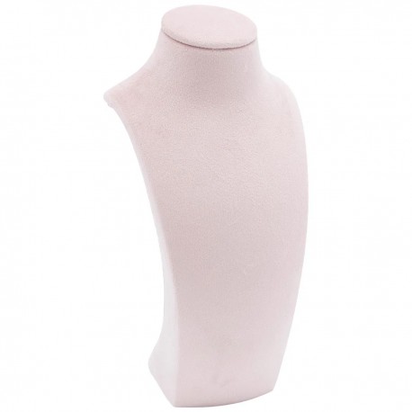 Peto forrado en velvet rosa para colgante o collar de joyeria bisuteria y joyas