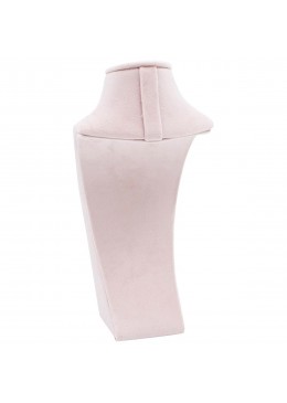 Peto forrado en velvet rosa para colgante o collar de joyeria bisuteria y joyas