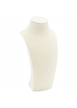 Peto forrado en lino beige para colgante o collar de joyeria bisuteria y joyas