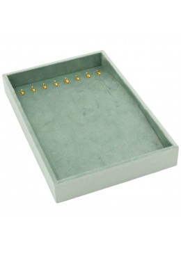 Bandeja forrada en velvet aguamarina para pulseras o collares de joyeria bisuteria y joyas
