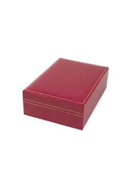 Estuche forrado de imitación piel para medalla con cordón color rojo para joyería bisutería y joyas