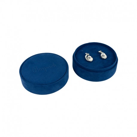 Caja redonda para anillo o pendientes o colgante de joyeria bisuteria y joyas