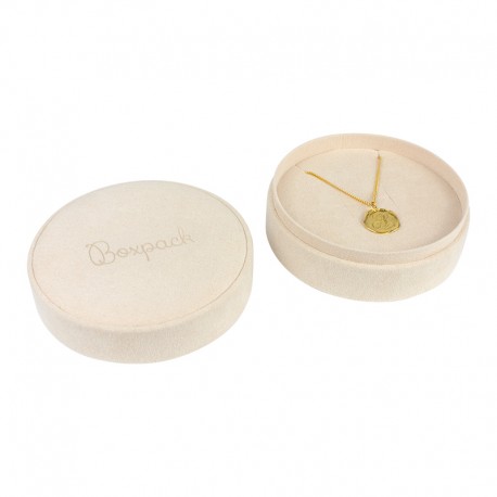 Caja redonda para anillo o pendientes o colgante de joyeria bisuteria y joyas