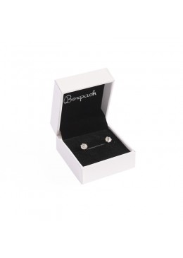 Estuche para pendientes blanco interior negro 46x52x30mm FR-1-P