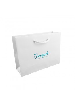 Bolsa blanca de papel mate para joyeria bisuteria y relojeria B-MA