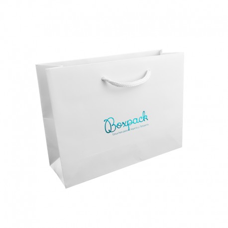 Bolsa blanca de papel mate para joyeria bisuteria y relojeria B-MA