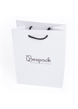 Bolsa banca asa negra de papel mate para joyeria bisuteria y relojeria B-L