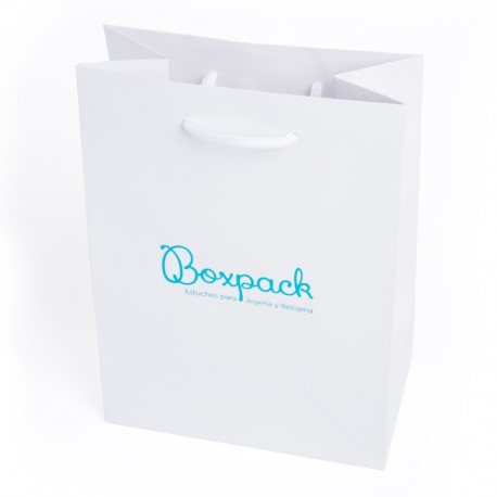 Bolsa de papel mate para joyeria bisuteria y relojeria B-L