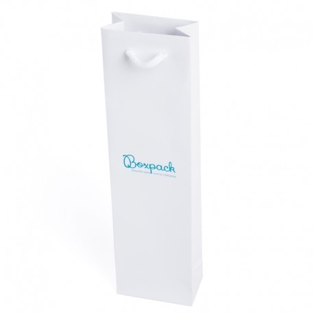 Bolsa blanca asa blanca de papel mate para joyeria bisuteria y relojeria B-B