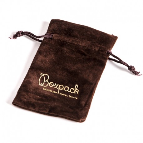 Bolsa de terciopelo color marron chocolate para joyeria bisuteria y joyas 95x125mm 302-M
