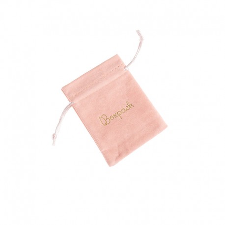 Bolsa de terciopelo color rosa palo para joyeria bisuteria y joyas 95x125mm 302-RP