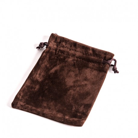 Bolsa de terciopelo color camel para joyeria bisuteria y joyas 105x145mm 303-M