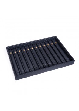 Bandeja para pulseras de joyería, bisutería y joyas 315x225x30 mm color negro BJ-PU