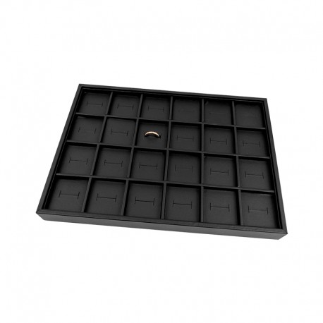 BANDEJA 24 ANILLOS 315x225x30 mm para joyería y bisutería BJ-24S