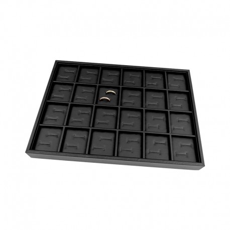 BANDEJA 24 ALIANZAS 315x225x30 mm para joyería y bisutería BJ-24A