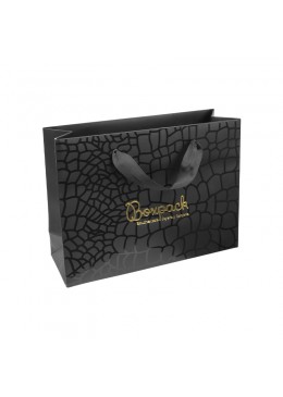 BOLSA DE PAPEL UVI NEGRA 200x150x70 mm. BV-MA 