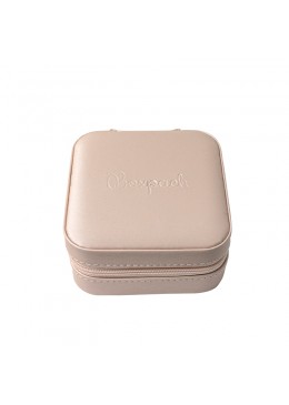 Joyero de viaje rosa para joyeria bisuteria joyas 100X100X55 MM JY-1-R