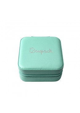 Joyero de viaje aguamarina para joyeria bisuteria joyas 100X100X55 MM JY-1-R