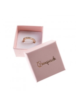 Caja de cartón rosa cuarzo para sortija o pendientes de joyeria y bisuteria PI-42