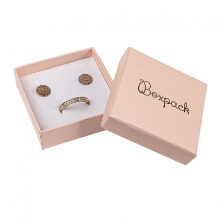 Caja de carton para juego de pendientes, sortija y colgante de joyeria y bisuteria PI-60