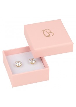 Caja de cartón rosa para pendientes de joyeria y bisuteria  Caja de cartón rosa para pendientes de joyeria y bisuteria