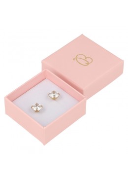 Caja de cartón rosa para pendientes de joyeria y bisuteria RS-40