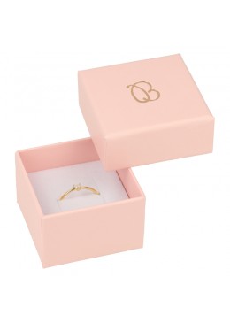 Caja de cartón rosa para anillo o pendientes de joyeria y bisuteria RS-42 Caja de cartón rosa para anillo o pendientes de joyeria y bisuteria RS-42