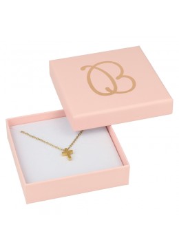 Caja de cartón rosa para juego de sortija, pendientes y colgante de joyería y bisutería rs-80 Caja de cartón rosa para juego de sortija, pendientes y colgante de joyería y bisutería rs-80