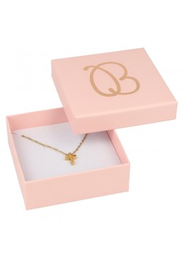 Caja de cartón rosa para juego de sortija, pendientes y colgante de joyería y bisutería rs-81 Caja de cartón rosa para juego de sortija, pendientes y colgante de joyería y bisutería rs-81