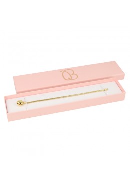 Caja de cartón para pulsera extendida de joyería bisutería y joyas rosa cuarzo RS-50