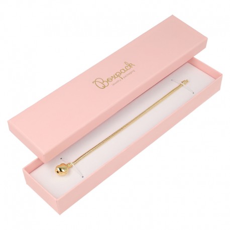 Caja de cartón rosa pulsera extendida de joyería bisutería y joyas RS-51