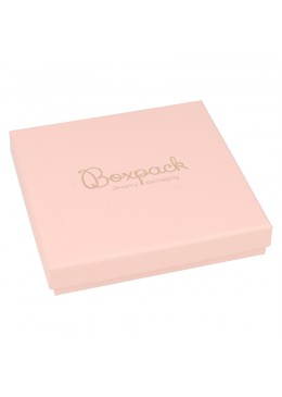 Caja de cartón rosas para collar gargantilla de joyería y bisutería rs-16
