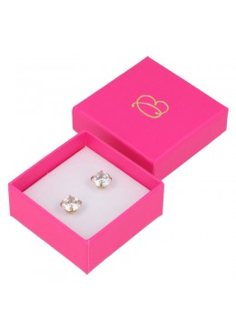 Caja de cartón fucsia para pendientes de joyeria y bisuteria fx-40