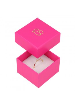 Caja de cartón fucsia para sortija o pendientes de joyeria y bisuteria fx-42