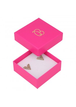 Caja de cartón jucsia para juego de pendientes, anillo y colgante de joyería y bisutería FX-61