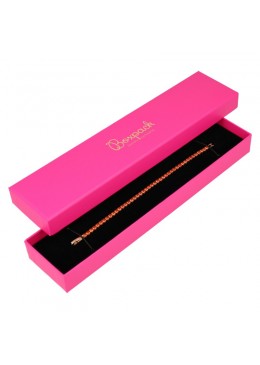Caja de cartón fucsia para pulsera extendida de joyería bisutería y joyas FX-51