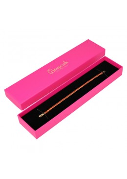 Caja de cartón fucsia para pulsera extendida de joyería bisutería y joyas FX-51