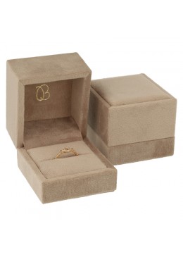 ESTUCHE PARA ANILLO COLOR ARENA 61x66x55 Mm. VT-1-S-AR