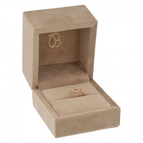 ESTUCHE PARA ANILLO COLOR ARENA 62x67x52 Mm. VT-1-S-AR