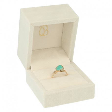 ESTUCHE PARA ANILLO COLOR BEIGE 61x66x55 Mm. VT-1-S-BE