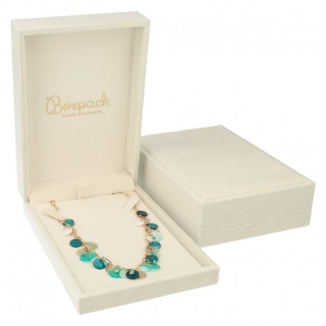 ESTUCHE PARA COLLAR COLOR BEIGE 110x161x43 Mm. VT-9-C-BE