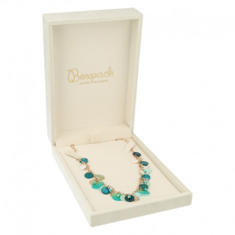 ESTUCHE PARA COLLAR COLOR BEIGE 110x161x43 Mm. VT-9-C-BE