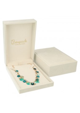 ESTUCHE PARA COLLAR COLOR BEIGE 110x161x43 Mm. VT-9-C-BE